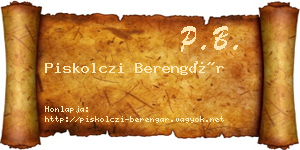 Piskolczi Berengár névjegykártya